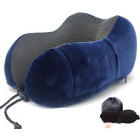 Memory Foam U-shaped Neck Pillow Soft Travel Pillow for Airplane Office Nap Cervical Pillows Flight Sleeping Head Neck Support