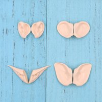 DLBELL Blyth Doll Icy Toy Ears White and Natural Tan Dark skin, Suitable for Body Parts for RBL Neo Blythe, 1/6 Scale Doll
