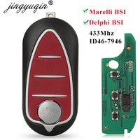 jingyuqin Remote Flip 3 Buttons Car Key Fob For Alfa Romeo Mito 2008-2015 Giulietta 2010-2016 433Mhz ASk ID46-7946 Auto Keys
