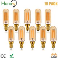 Hcnew T25 LED Filament Tubular Lamp Led Bulb 4w 2200k Amber Glass E12 E14 Light Bulb Dimmable Decorative Chandelier