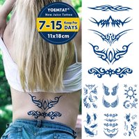 Juice Lasting Ink Tattoos Body Art Waterproof Temporary Tattoo Sticker Sexy Waist Totem Tatoo Arm Fake Wings Butterfly Tatto