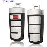 jingyuqin 5ps Intelligent Replacement Shell Smart Remote Car Key Case Cover Style For VW VOLKSWAGEN CC Passat Magotan 3 Buttons