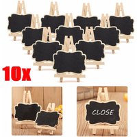 Holztafel, universelle Nachrichtentafel, 10 Stück/Set, Mini-Tafel, tragbar, für Hochzeit, Party, Dekoration, dekorative Teile