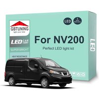 9Pcs LED Interior Light Bulb Kit For Nissan NV200 2010-2016 2017 2018 2019 2020 2021 Car Reading Map Trunk Lamp Canbus No Error