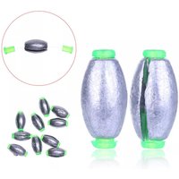 5pcs/10pcs Fishing Weight Sinker 2g-30g Olive Shape Slip Shot Sinkers Carp Fishing Accessories
