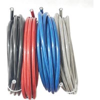 Motorcycle AN3 5m Fitting Braided Stainless Steel Nylon Brake Line Hose FLUID HYDRAULIC Hose PTFE Brake Line Gas Oil Fuel Tube