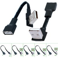 10cm 20cm USB 2.0 A Male to Female 90 Angled Extension Adaptor cable USB2.0 male to female right/left/down/up Black cable cord