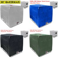 Housse extérieure IBC 4 couleurs pour réservoir d'eau de pluie 1000 litres, en tissu Oxford, imperméable, anti-poussière et anti-UV