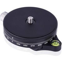 Camera Pan Base With Arca Swiss Style Plate, 0.95Cm Screw Aluminum Panoramic Ball Tripod Head With Bubble Level, Load Capacity 2