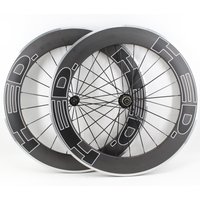 700C 80mm Road bike Matt 3K carbon fibre wheelset Carbon Bicycle clincher rims with alloy brake surface