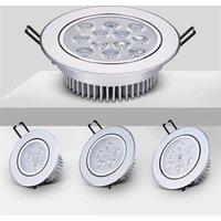 Downlight LED rond à intensité variable, plafonnier LED COB intégré 3W, 6W, 10W, 14W, 18W 24W, éclairage intérieur ac85-265V