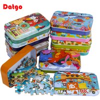 Hot New 60 Pieces Wooden Puzzle Toys for Children Cartoon Vehicle Animal Wood Jigsaw Baby Learning Educational Toy Kids Gift