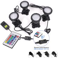 RGB LED Underwater Light IP68 Waterproof Aquarium Lamp 36leds Landscape Spot Light for Swimming Pool Tank Fountains Pond Water