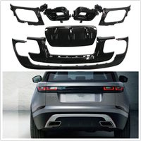 Rear Diffuser Bumper Lip For Land Rover Range Rover Velar 2017-2023 Tail Muffler Tip Exhaust Pipe Spoiler Frame Bracket Splitter