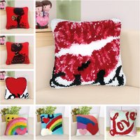 LOVE Latch Hook Kits Diy Smyrna Knooppakket Klink Haak Kleed Bloemen Pillow Foamiran For Flowers Embroidery Do It Yourself Gift