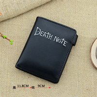 New Death Note Anime Black PU Leather Wallet Men Women Card and Photo Holder Purse Short Design Coin Purse for Cosplay Gift
