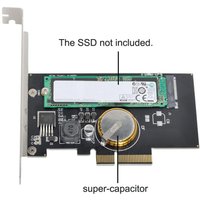 PCI-E 3.0 X4 To M.2 NGFF M Key SSD Nvme Card Adapter PCI Express With Power Failure Protection 4.0F Super Capacitor