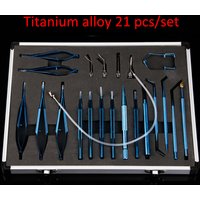 21Pcs/set Titanium Alloy Eye Ophthalmic Cataract & Intraocular Set Surgical Instrument Eye Micro Surgery Tools