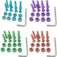 8pcs Carbon Steel Skateboard Truck Screws with Nuts Longboard Skate Board Replacement Hardware Nail Screw Bolts