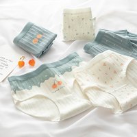 Frauen Baumwolle Unterwäsche Sexy Faden Höschen Mode Weichen Komfort Mädchen Schriftsätze der Mittleren Taille Nahtlose Unterhosen Weibliche Dessous
