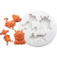 Cute Lion Warthog Mongoose Silicone Cake Baking Mold Sugarcraft Chocolate Cupcake Resin Tools Fondant Decorating Tools