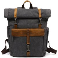 vintage Canvas Leather Backpacks Traveling Laptop backpack school bags for Teenagers Back Pack Student Computer Rucksacks