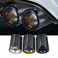 1 PCS Carbon Fiber Exhaust Tip Muffler Pipe Modification Car Accessories stainless Tail Tips Decoration for BMW Series