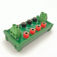 DIN Rail Mounting 2x4-Bit Banana Jack Power Distribution Module, DC Power Board.