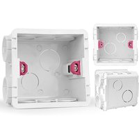 86 Type Internal Cassette Switch Mounting Box 86mm*85mm*50mm Switch Socket Dark Box EU Standard White Red PVC Mounted Box