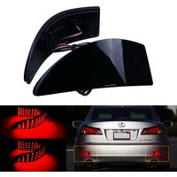 Für Lexus IS 250 350 XE20 2006–2013 & IS 250 220d 05–14 Heckstoßstangenreflektor, rote LED-Rücklicht-Bremslicht, schwarze geräucherte Linse