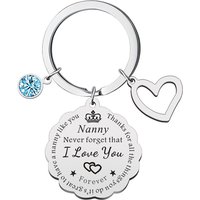 Personalized Keyring Best Nana Best Nanny Best Grandma Nanny Gift Nana Gift Nanny Keyring Mothers Day//Christmas Day Gifts