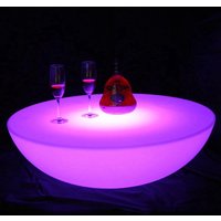 LED Illuminated Furniture, LED Bar Table, D66*H22cm, Coffee Table, Li Battery Rechargeable, Waterproof IP65, Party Event,1PC