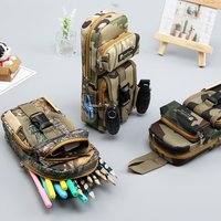 Creative Special Forces Camouflage Canvas Boy Pencil Case , School Pen Case Supplies Pencil Bag Pencils Pouch Stationery。