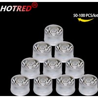 50PCS 100PCS LED Lens RGBW 8pins High Power Light 21.8mm Integrated waterproof 25 30 Degree Lenses for DIY Stage Spot lighting