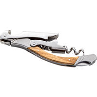 Laguiole style Wood Handle Wine Opener Corkscrew Beer Can Bottle Openers Stainless steel Professional Wooden Wine Accessories
