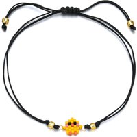 Cute Animal Lucky Adjustable Rope Bracelets for Couple Tiny Miyuki Beads Little Yellow Duck Bracelets Bileklik Summer Gifts