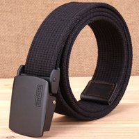 Offizieller echter Herren-Leinengürtel, verdickte Metallschnalle, Freizeit-Outdoor-Gürtel, weiches echtes Nylon, Sportzubehör BLL012