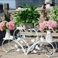 2PCS Classic Tall Plant Stand Art Flower Pot Holder Rack Planter Outdoor Indoor Patio