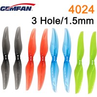 Gemfan Motorstator 4024 Hélice de course pour Mini FPV, Accessoires de moteur sans balais, 2 pales, 3 trous, 1.5mm, 4x2.4, CW, CCW, 12 paires
