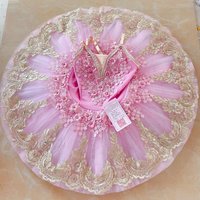 Pink Ballet Tutu Professional Kids Girls Women Classical Pancake Tutu Ballerina Costumes Swan Dance Performance Group Dress
