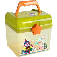 Cute Cartoon Kids Double Layers Storage Box Portable Plastic Toys Children Birthday Gift Crayon Snack Building Block Organizer