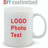 DIY Customized 350ML 12oz Ceramic Mug Print Picture Photo LOGO Text Personalized Coffee Milk Cup Creative Present Cute Gift