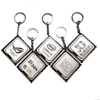 Laser Engraving CPU Keychains DIY Solid Color Pattern Customized Personalized Creative Key Chain for Science Geek Ornament