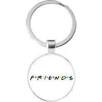 Porte-clés série 25e anniversaire Friends, série dessin animé, motif amusant, Cabochon en verre, porte-clés pour bon ami, cadeau
