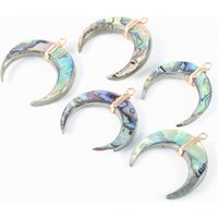 Natural Shell Pendant Mother of Pearl Moon shape Abalone Shell Exquisite charms For jewelry making DIY Necklace accessories