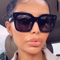 Übergroße Quadratische Sonnenbrille Frau Retro Schwarz Driving Shades Brillen Weibliche Vintage Marke Designer Spiegel Sonnenbrille Oculos