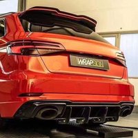 Matte Black ABS Rear Bumper Diffuser Tail Apron Flaps Side Splitters for Audi RS3 2013-2020 Exterior Parts Car Accessories