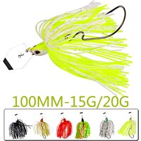 1pc manivelle attirail leurre de pêche mer Chatterbait Spinnerbait appât dur poids artificiels 15-20g Wobbler pour brochet poisson à la traîne