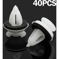 40 Pcs Car Door Panel Fastener Plastic White Trim Clips With Washers Interior Accessories For BMW BE36 E38 E39 E46 M5 Z3