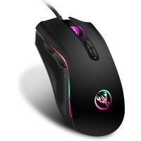 Souris de jeu optique professionnelle haut de gamme, avec rétroéclairage LED de 7 couleurs vives et conception ergonomique, 3200 DPI, pour Gamer LOL CS